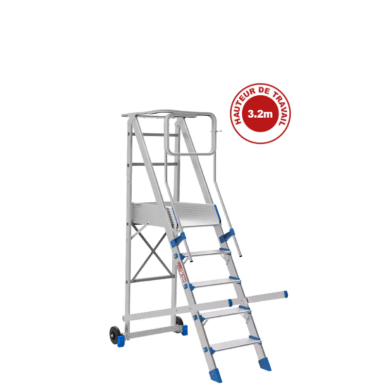 Échelle Plateforme Aluminium FORTEZZA 5 Échelle Plateforme Aluminium FORTEZZA 5